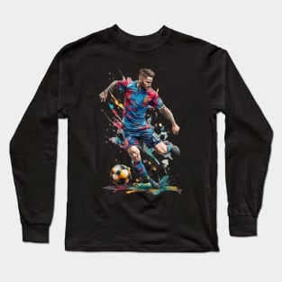 Soccer Football Kick Long Sleeve T-Shirt